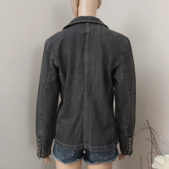 Dark Gray Jean Jacket - Picture 4 of 10